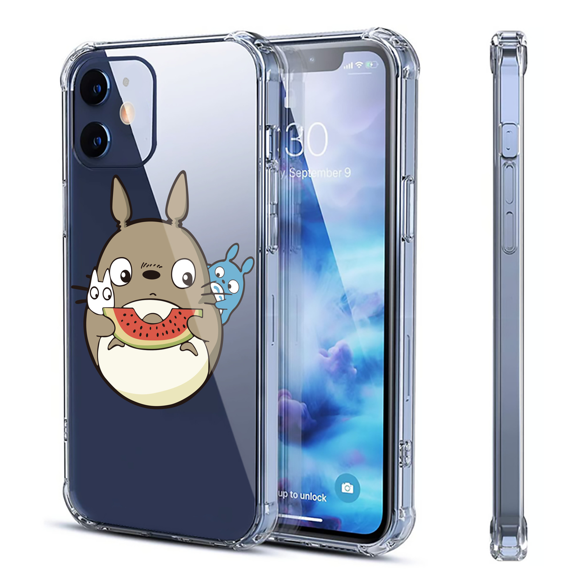 （画像用） となりのトトロ 草壁メイ 草壁サツキ My Neighbor Totoro Satsuki Kusakabe Mei Kusakabe 【iPhone 12シリーズ対応】透明スマホケース（クリアソフトケース）